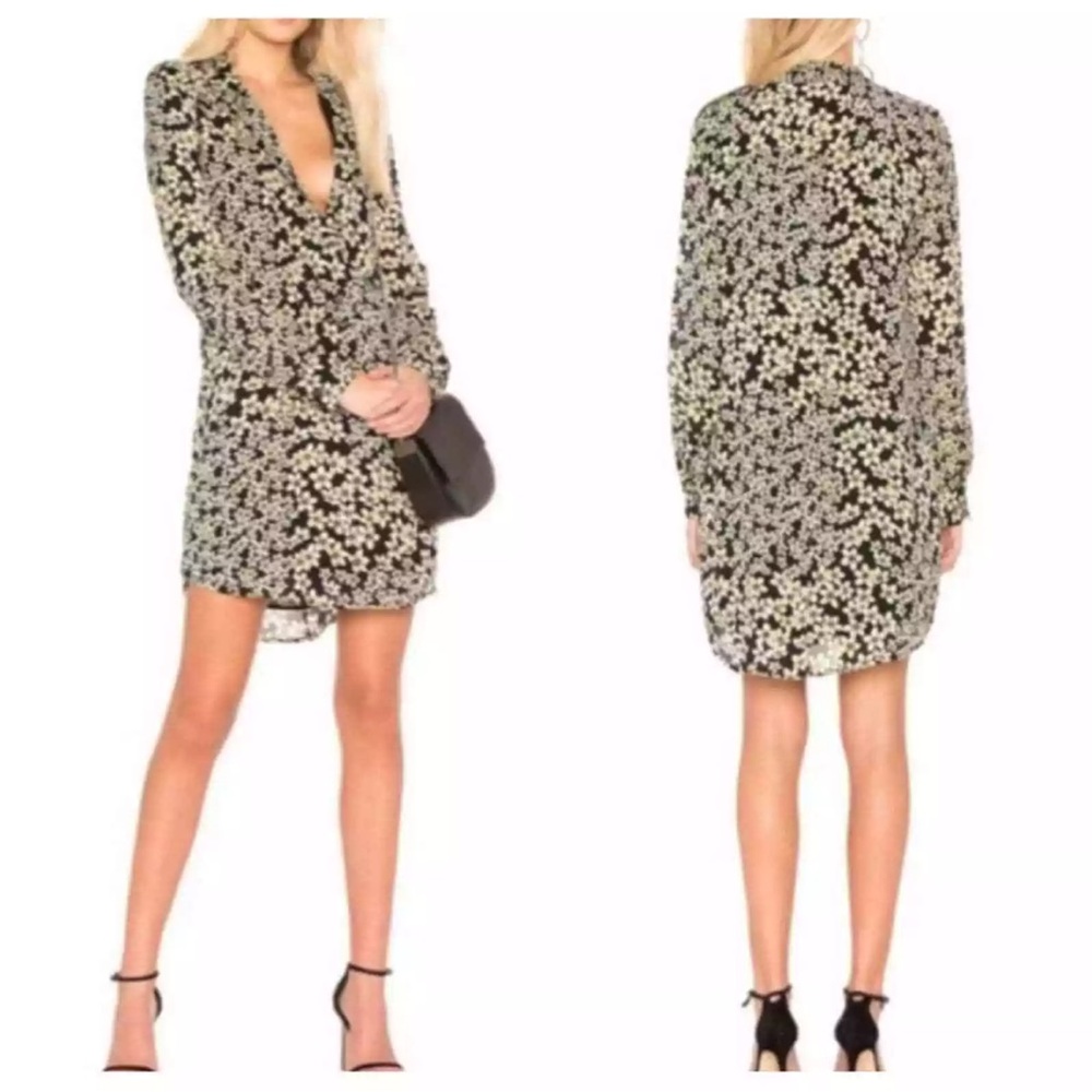 Elemental Femme  Yellow Floral Silk Dress size S